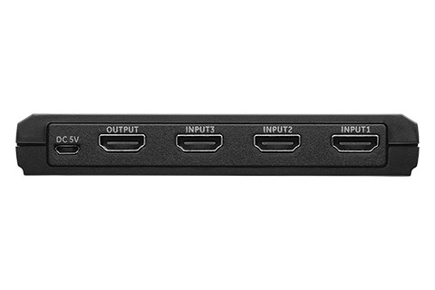 3-vejs HDMI switch med kabel (3 ind - 1 ud) - Back