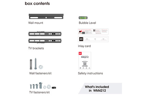 WM4212 TV vægbeslag 19-43 tommer