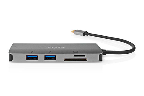 USB-C multiport adapter (USB-C han til USB-A/USB-C, RJ45,SD og HDMI)