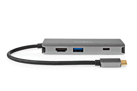 USB-C multiport adapter (USB-C han til USB-A/USB-C, RJ45,SD og HDMI)