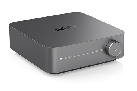 WiiM Amp Pro streaming amplifier, dark grey