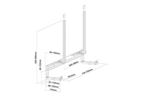 WM 5360 Soundbar beslag flush