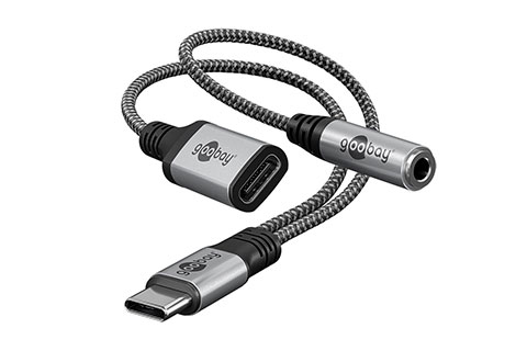 USB-C adapter til USB-C, 3,5 mm MiniJack