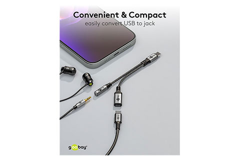 USB-C adapter til USB-C, 3,5 mm MiniJack - Lifestyle