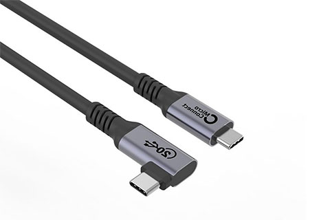 USB-C kabel, vinklet 100W / 20bps gen 2x2