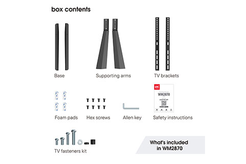 WM 2870 universal justerbar TV bordfod / stander