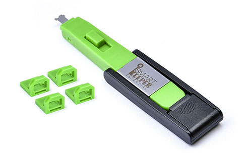 USB Port blocker Type-B 4 stk.+ nøgle, grøn