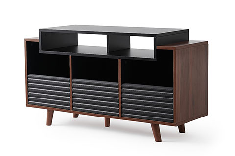 OSLO 1200 Vinyl furnitue - Black Satin / Walnut