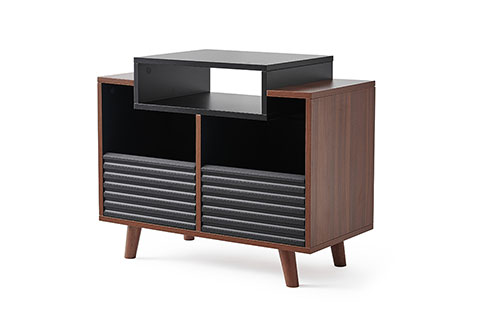 OSLO 800 Vinyl furnitue - Black Satin / Walnut