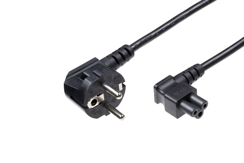 MicroConnect Appliance power cable angled (Schuko EEC7/7 – C5) | 1,80 meter