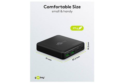 4-port USB-A / USB-C charger 65W PD/QC 3.0