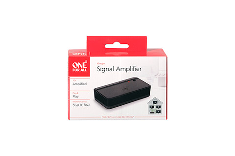 One For All Signal Amplifier 4 Way, 20 dB