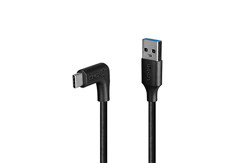 USB 3.2 cable angle 90° USB A – USB C, 15W