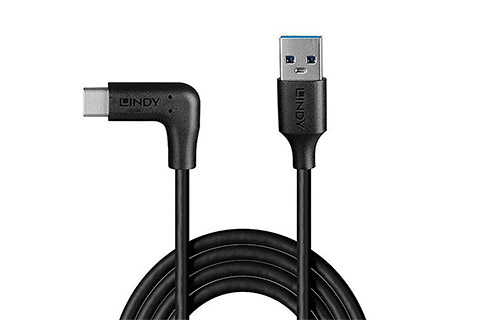 USB 3.2 cable angle 90° USB A – USB C, 15W