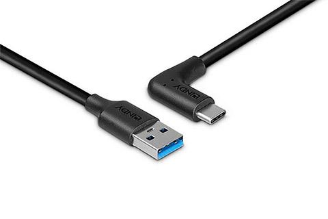 USB 3.2 cable angle 90° USB A – USB C, 15W