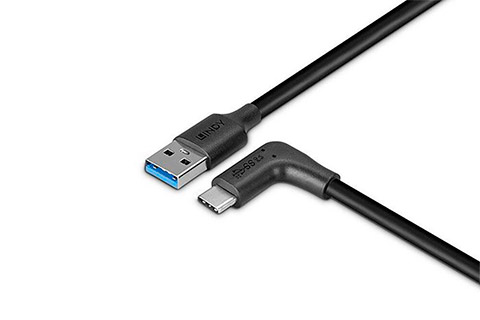 USB 3.2 cable angle 90° USB A – USB C, 15W