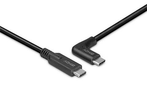 USB 3.2 cable angle 90° USB C – USB C, 60W