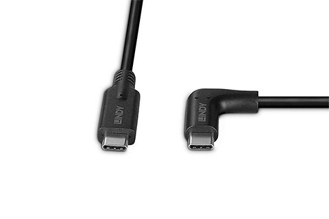 USB 3.2 cable angle 90° USB C – USB C, 60W