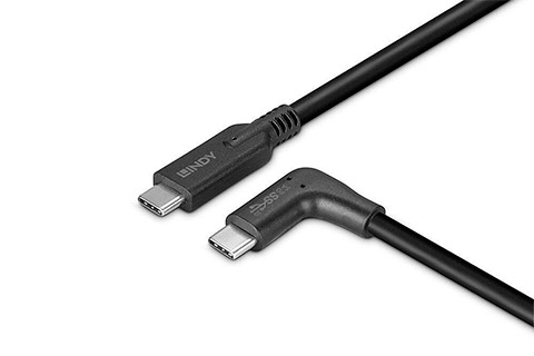 USB 3.2 cable angle 90° USB C – USB C, 60W