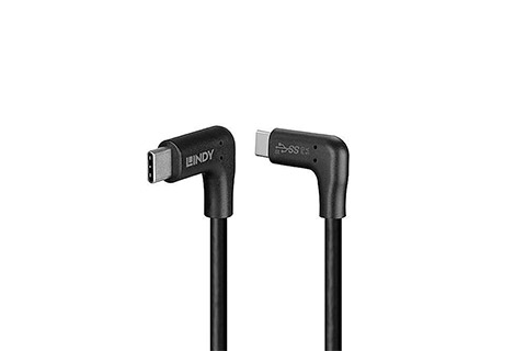 USB 3.2 cable angle 2x 90° USB C – USB C, 60W