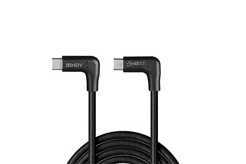 USB 3.2 cable angle 2x 90° USB C – USB C, 60W