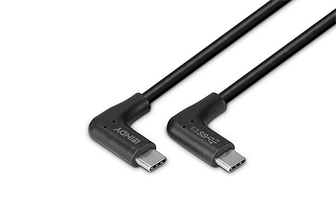 USB 3.2 cable angle 2x 90° USB C – USB C, 60W