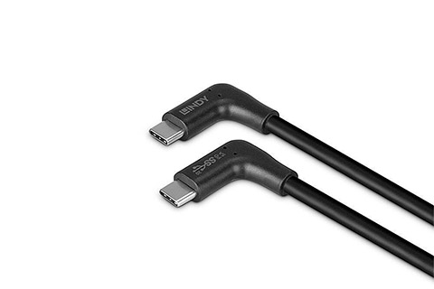 USB 3.2 cable angle 2x 90° USB C – USB C, 60W