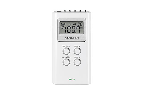 Sangean DT-120 Pocket radio - White front