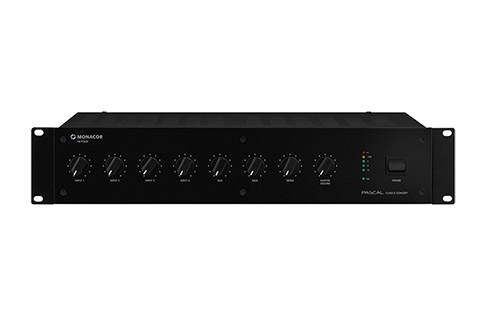 Monacor PA-9100D compact stereo amplifier - Front