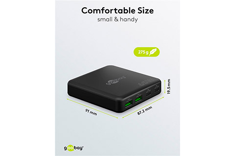 4-port USB-A / USB-C charger 65W PD/QC 3.0 - Lifestyle