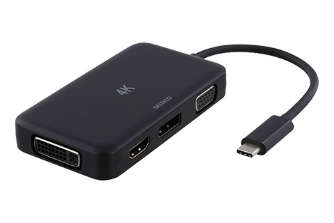 USB-C til HDMI/DP/DVI/VGA adapter