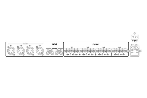 Monacor PA-1450D Multi-channel power amplifier