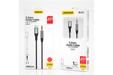 3.5 mm. Minijack AUX cable to USB-C