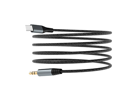 3.5 mm. Minijack AUX cable to USB-C