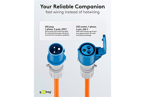 CEE extension cable for camping and outdoor use (Mode 2 - 32A CEE plug)

 - Lifestyle