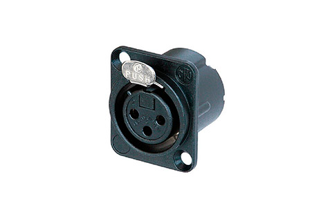 Neutrik XLR female socket, metal (NC3FDLX-B)