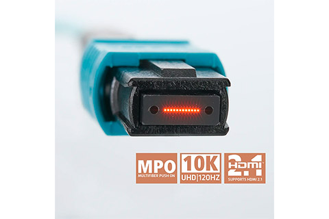 Inakustik Professional HDMI 2.1 MPO Fiber Optic Cable 10K UHD, 48 Gbps, HDR10+ & VRR