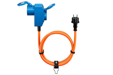 CEE adapter cable for camping and outdoor use

