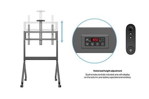 Multibrackets M Motorized Collaboration monitor moveable trolly