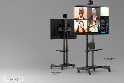 Multibrackets M Public floorstand monitor movable trolley