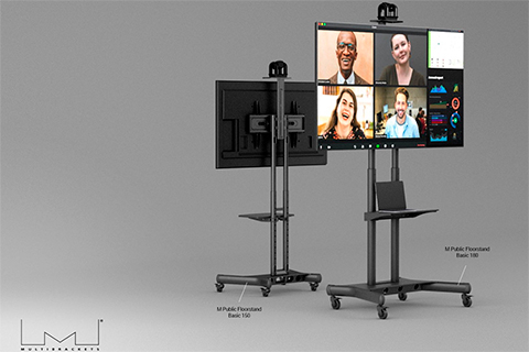 Multibrackets M Public floorstand monitor movable trolley