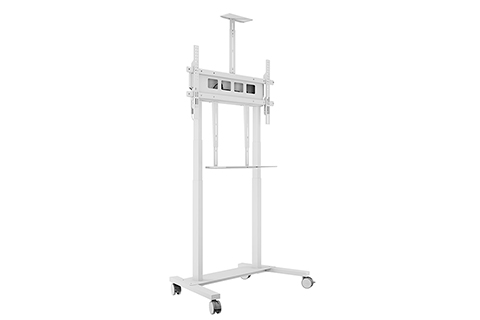 Multibrackets M Motorized floorstand movable monitor trolley - White