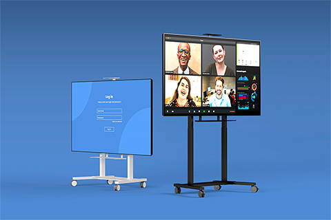 Multibrackets M Motorized floorstand movable monitor trolley