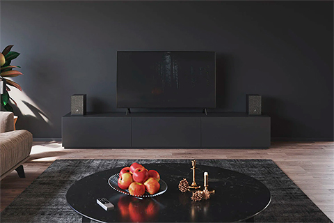 Audio Pro A28 Multiroom Speakers - Black - Lifestyle
