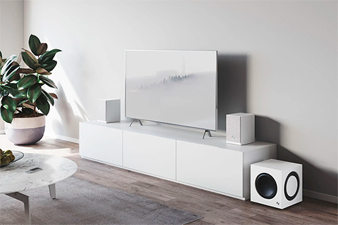 Audio Pro A28 Multiroom Speakers - White - Lifestyle