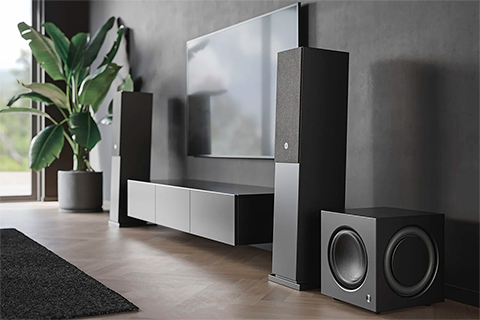 Audio Pro A48 Multiroom Speakers - Black - Lifestyle