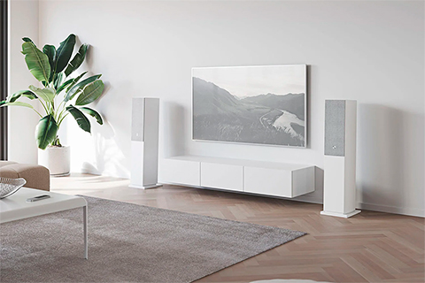 Audio Pro A48 Multiroom Speakers - White - Lifestyle