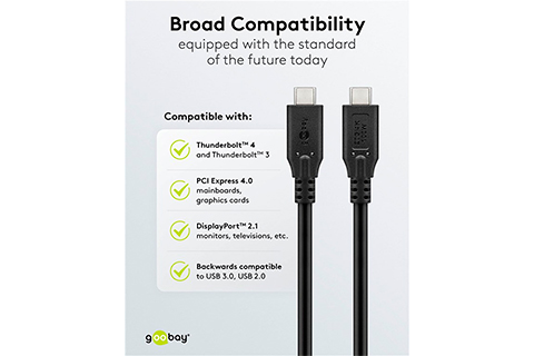 USB-C Cable USB4, 20 Gbps, 100W