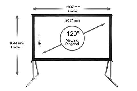 Elite Screens Quickstand fast fold canvas pro - 120