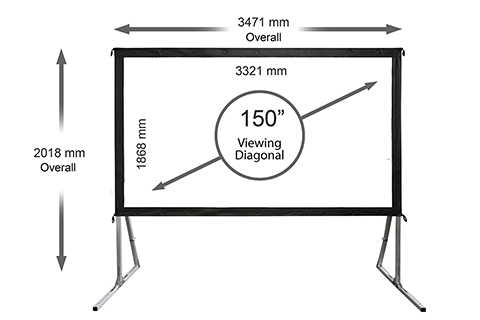 Elite Screens Quickstand fast fold canvas pro - 150